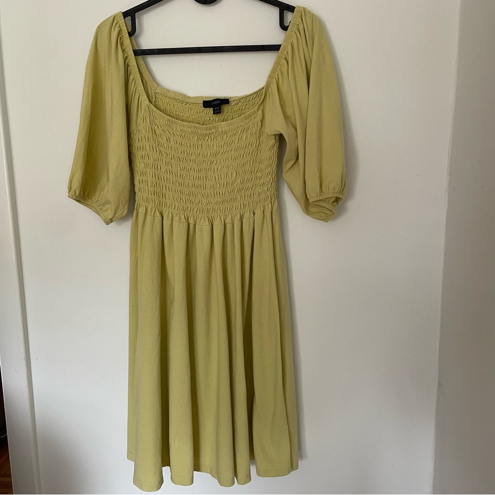 J. Crew Broken-in jersey smocked babydoll dress